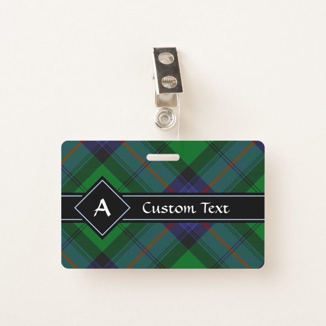 Clan Armstrong Tartan Badge (Front with Clip)