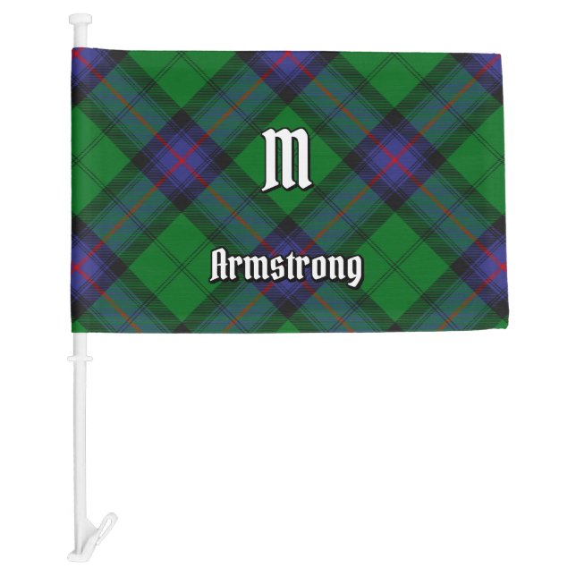 Clan Armstrong Tartan Car Flag (Front)