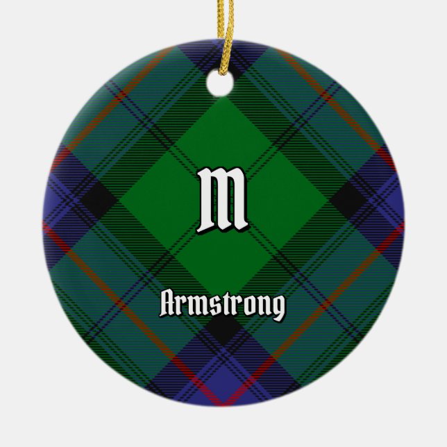 Clan Armstrong Tartan Ceramic Ornament (Front)