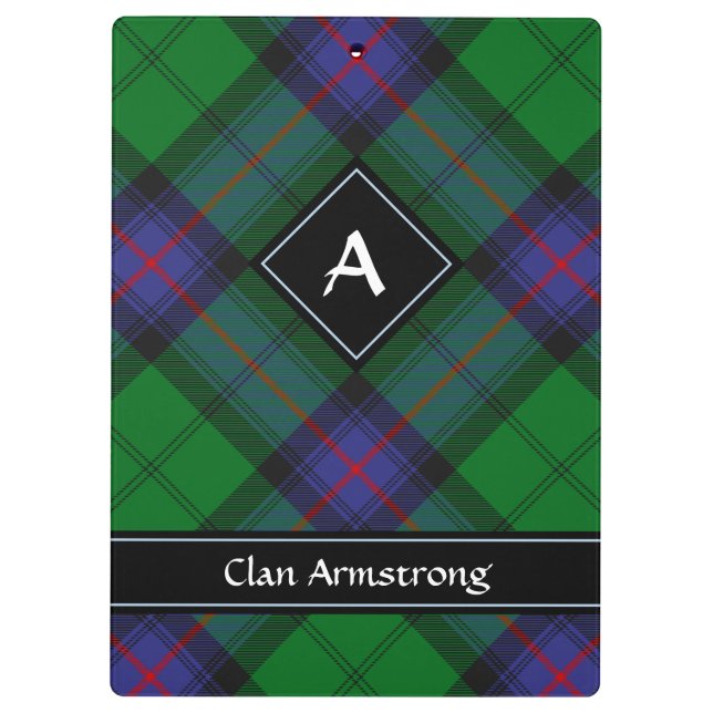 Clan Armstrong Tartan Clipboard (Back)