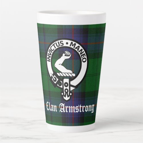 Clan Armstrong Tartan  Crest Badge  Latte Mug
