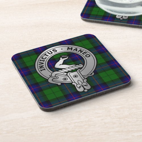 Clan Armstrong Tartan Crest  Beverage Coaster