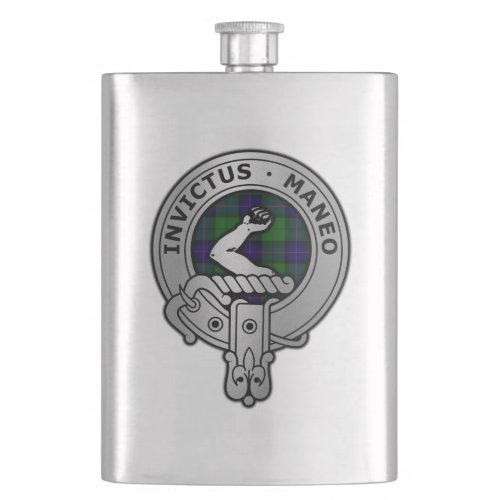 Clan Armstrong Tartan Crest  Flask