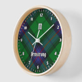Clan Armstrong Tartan Large Clock (Angle)