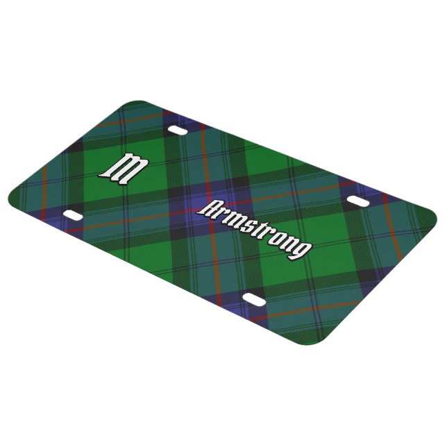 Clan Armstrong Tartan License Plate (Side)