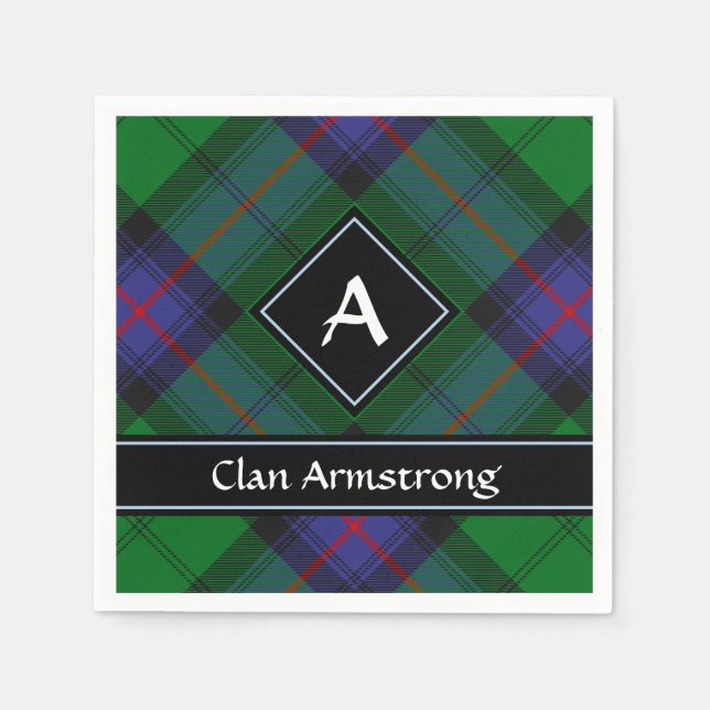 Clan Armstrong Tartan Napkins (Front)