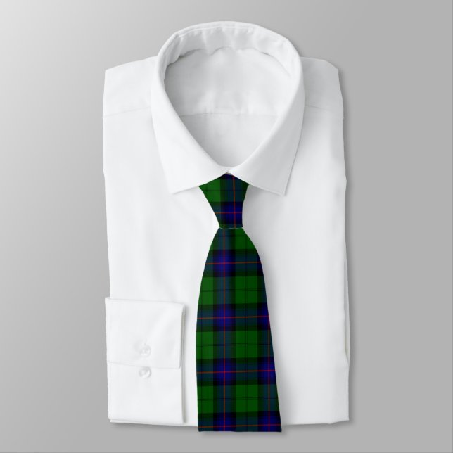 Clan Armstrong Tartan Plaid Neck Tie (Tied)