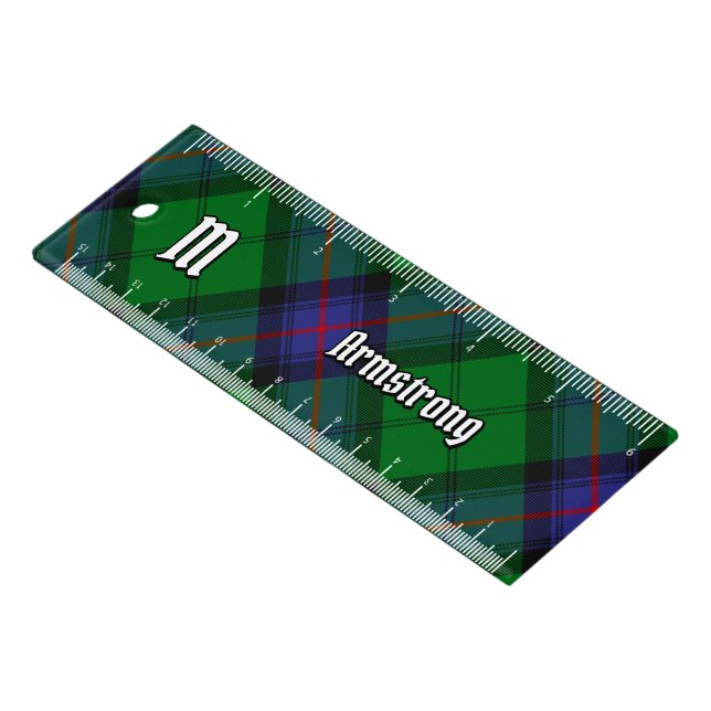 Clan Armstrong Tartan Ruler (Angled)