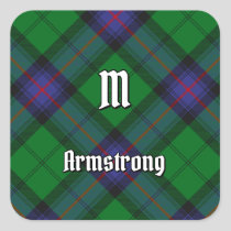 Clan Armstrong Tartan Square Sticker