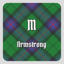 Clan Armstrong Tartan Square Sticker