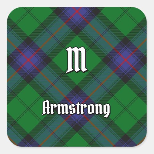 Clan Armstrong Tartan Square Sticker