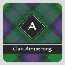 Clan Armstrong Tartan Square Sticker