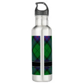 Clan Armstrong Tartan Stainless Steel Water Bottle (Back)