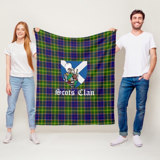 Clan Arnott Tartan Plaid Fleece Blanket (In Situ)