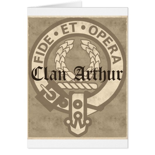 Clan Arthur Crest Badge Antique Cards (Front)