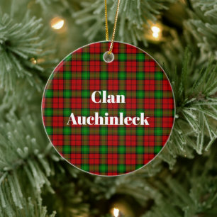 Clan Auchinleck Tartan Ceramic Ornament