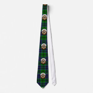 Clan Austin Tartan And Sporran Neck Tie