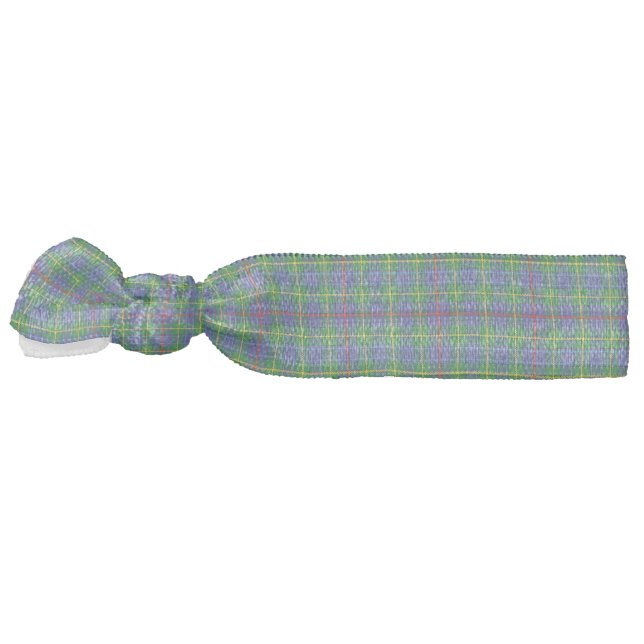 Clan Bailey Tartan Pattern Ribbon Hair Tie (Left)