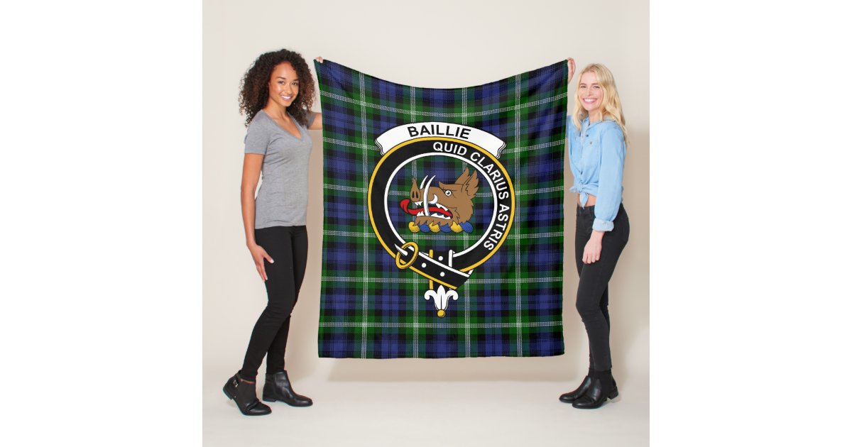 Clan Baillie Tartan Plaid Fleece Blanket | Zazzle