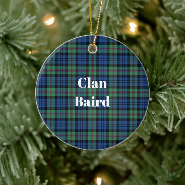 Clan Baird Ancient Tartan Ceramic Ornament (Tree)