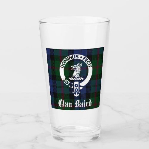 Clan Baird Crest Badge  Tartan Glass