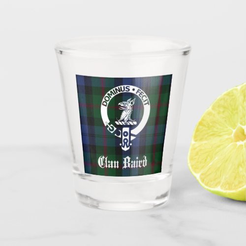 Clan Baird Crest Badge  Tartan  Shot Glass