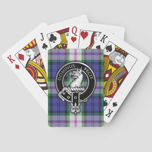 Clan Baird Crest & Dress Tartan Poker Cards (Back)
