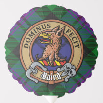 Clan Baird Crest over Tartan Balloon