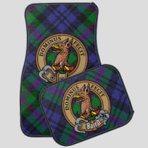 Clan Baird Crest over Tartan Car Floor Mat