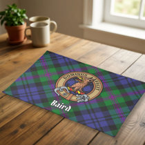 Clan Baird Crest over Tartan Cloth Placemat