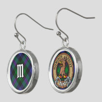 Clan Baird Crest over Tartan Earrings