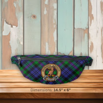 Clan Baird Crest over Tartan Fanny Pack