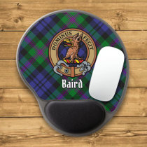 Clan Baird Crest over Tartan Gel Mouse Pad