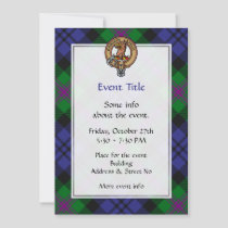 Clan Baird Crest over Tartan Invitation