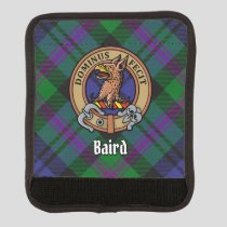 Clan Baird Crest over Tartan Luggage Handle Wrap