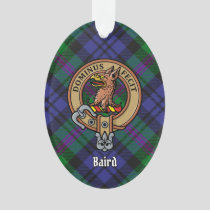 Clan Baird Crest over Tartan Ornament
