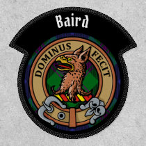 Clan Baird Crest over Tartan Patch