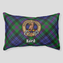 Clan Baird Crest over Tartan Pet Bed