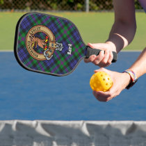 Clan Baird Crest over Tartan Pickleball Paddle