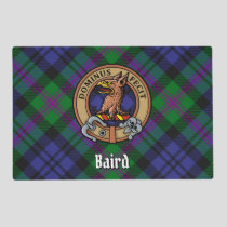 Clan Baird Crest over Tartan Placemat
