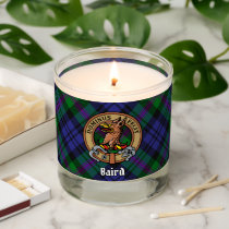 Clan Baird Crest over Tartan Scented Candle