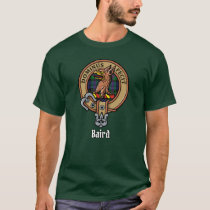 Clan Baird Crest over Tartan T-Shirt