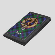 Clan Baird Crest over Tartan Trifold Wallet