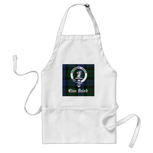 Clan Baird Crest Tartan Adult Apron