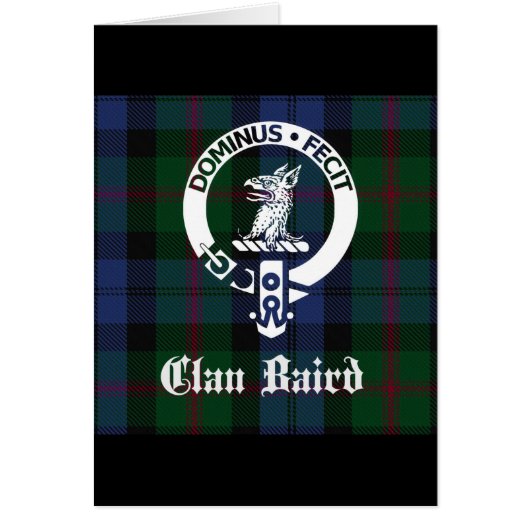 Clan Baird Crest Tartan Cards (Front)