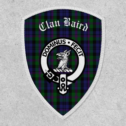 Clan Baird Crest Tartan Custom Iron On Patch