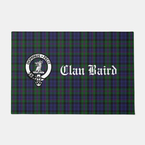 Clan Baird Crest Tartan Customizable Doormat