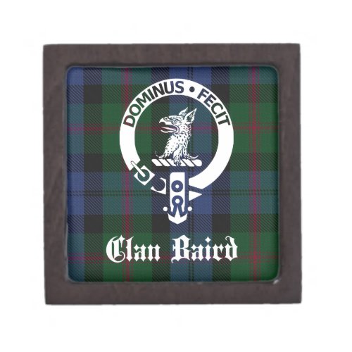 Clan Baird Crest Tartan Jewelry Box