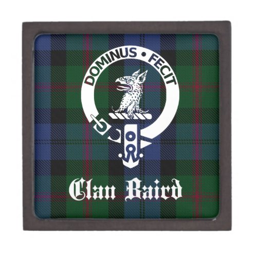 Clan Baird Crest Tartan Keepsake Box