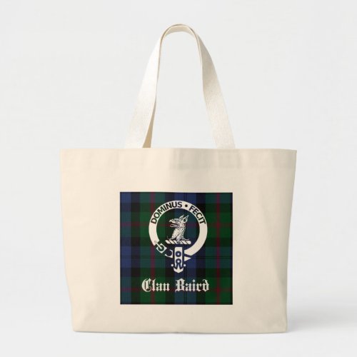 Clan Baird Crest Tartan Large Tote Bag